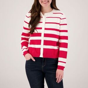Elliott Lauren Party Line Cardigan Red Stripe